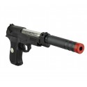 285589 Pistola de juguete Sport Gun con SILENCIADOR HY-730A 6 mm con balines