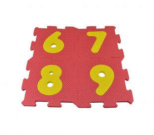 529057 Puzzle de goma Eva 20 piezas letras y números modulares de 15 x 15 cm