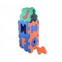 529057 Puzzle de goma Eva 20 piezas letras y números modulares de 15 x 15 cm