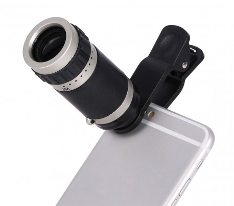 011341 Teleobjetivo TECHMADE para smartphone zoom 8x enfoque manual