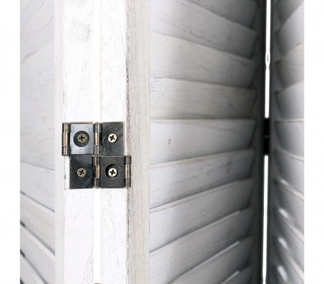 394465 Biombo moderno mod. Classic madera blanca antigua 170x40 cm