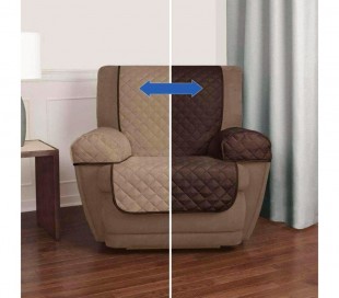 Cubierta de doble cara para sofá de 1 plaza impermeable 70 x 170 cm 2