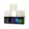 370582 Set 3 cubos LED Multicolor cromoterapia luz para ambiente nocturna 6.5 cm