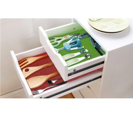 Juego de 3 tapetes multiuso con textura entrecruzada antimoho de 50x30 cm