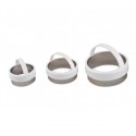 214282 Conjunto de 3 moldes cortapasta WelkHome ideal para galletas y ravioles