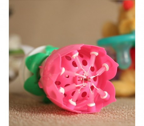 354544 Vela en forma de flor  musical con efectos de sonido y rotación