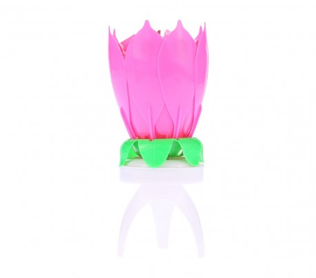 354544 Vela en forma de flor  musical con efectos de sonido y rotación