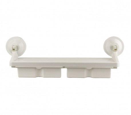 166499 Estante con ventosas y dos cajones resistentes RILUX 40 x 11 x 12 cm