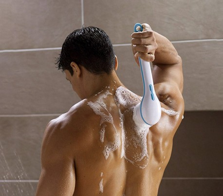 Cepillo de ducha 5 en 1 a baterías DOCCIA SPA masajes y limpieza para la espalda