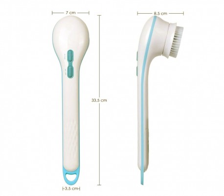 Cepillo de ducha 5 en 1 a baterías DOCCIA SPA masajes y limpieza para la espalda