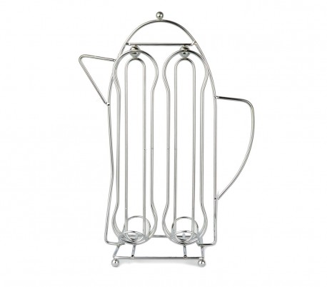 365977 Porta 16 cápsulas de café con forma de una cafetera de metal WELKHOME 