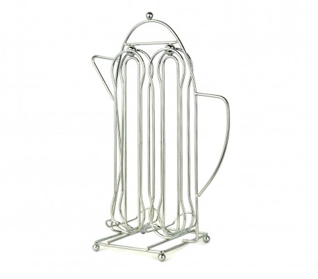 365977 Porta 16 cápsulas de café con forma de una cafetera de metal WELKHOME 