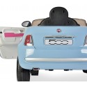 B90106 Coche eléctrico para niños FIAT 500 cabrio asiento cuero 12V Teledirigido