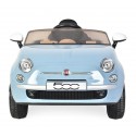 B90106 Coche eléctrico para niños FIAT 500 cabrio asiento cuero 12V Teledirigido