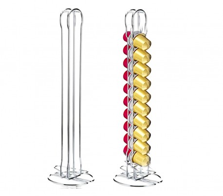365960 Soporte de metal para cápsulas de café WELKHOME 2 columnas 18 cápsulas