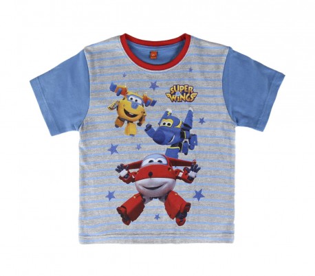 22-2108 Pijama de algodón SUPER WINGS para niños tallas de 2 a 6 años