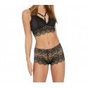 H857 Conjunto sensual SAMANTHA top sujetador y bragas lencería bordada en encaje