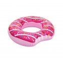 36118 Flotador en forma de rosquilla mordida inflable 107 cm chocolate o fresa