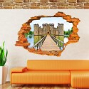 Vinilo 3D con efecto hiperrealista y motivo de CASTILLO MEDIEVAL (60 x 90 cm)