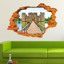 Vinilo 3D con efecto hiperrealista y motivo de CASTILLO MEDIEVAL (60 x 90 cm)
