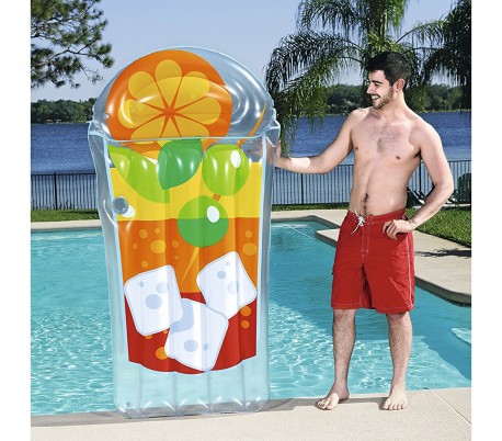 44037 Colchoneta tropical BESTWAY 190 x 99 cm con portavasos