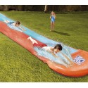 52208 Tobogán acuático doble H2O GO BESTWAY 549 cm para jardín