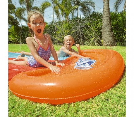 52208 Tobogán acuático doble H2O GO BESTWAY 549 cm para jardín