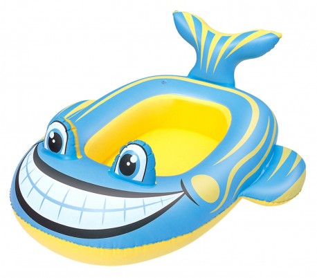 34085 Canoa FLOTANTE inflable para niños en forma de pez 107x98 cm Bestway
