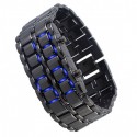 Reloj digital LED pulsera brazalete metal hierro modelo samurai