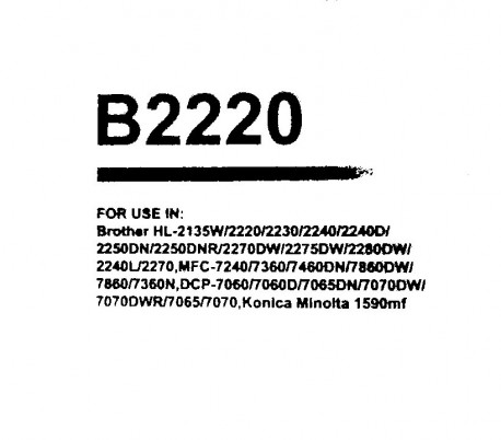 Toner compatible TN2220 Brother HL 2240-2270DW-2250-7360-7460-7860 2600 PG