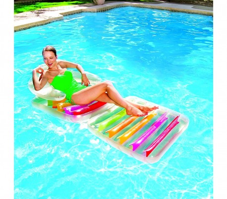 43023 Sofá colchoneta con respaldo BESTWAY plegable High Fashion 201 x 89 cm