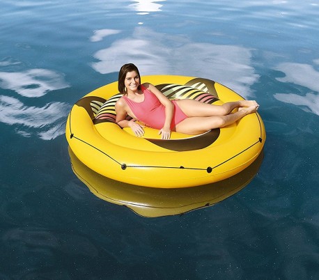 43139 Isla inflable diámetro 188 cm BESTWAY sonrisa y gafas de sol