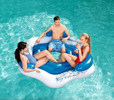Isla finflable con respaldos BESTWAY Coolerz para 3 personas 199 x 176 cm