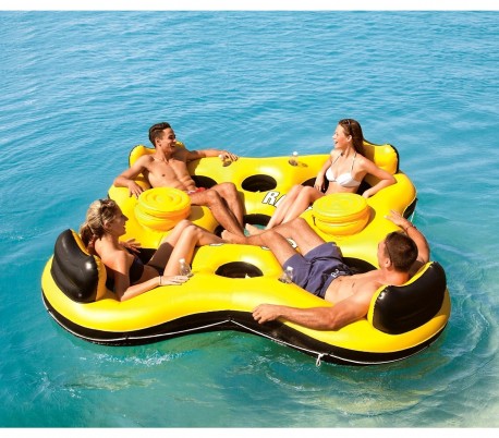 43115 Isla flotante BESTWAY Coolerz Rapid Raider para 4 personas 257 x 257 cm