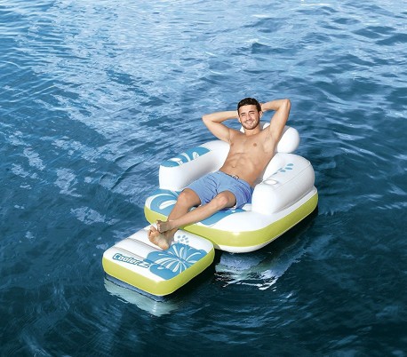 43128 Sillón y colchoneta BESTWAY Tiki Time Coolerz 175 x 107 cm con respaldo
