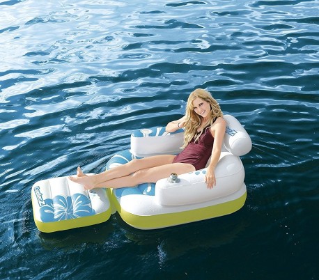 43128 Sillón y colchoneta BESTWAY Tiki Time Coolerz 175 x 107 cm con respaldo