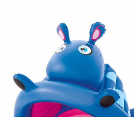 52218 Piscina hipopótamo BESTWAY con fondo inflable y parasol de 112x99x97 cm