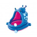 52218 Piscina hipopótamo BESTWAY con fondo inflable y parasol de 112x99x97 cm