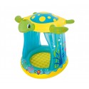 52219 Piscina de tortuga con fondo inflable paredes y cubierta 109x96x104cm