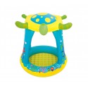 52219 Piscina de tortuga con fondo inflable paredes y cubierta 109x96x104cm