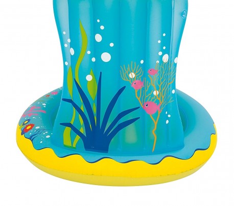 52219 Piscina de tortuga con fondo inflable paredes y cubierta 109x96x104cm