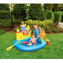 52211 Piscina inflable para jugar con barco timón y pez 140x130x104cm