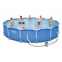 56595 Piscina Steel Pro Bestway con bomba de filtro diámetro 427 x 84 cm