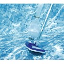 8234 Sistema limpieza de piscina Aquaclean red y cepillo con varilla ajustable