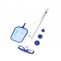 8234 Sistema limpieza de piscina Aquaclean red y cepillo con varilla ajustable