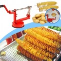 Pelador de patatas en forma de espiral de acero inoxidable pelador manual