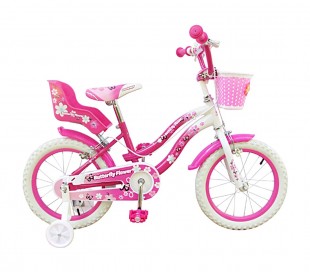 510149 Bicicleta BUTTERFLY FLOWER tamaño 14 bicicletas para niñas de 4 a 6 años