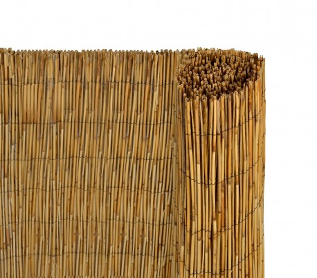 049101 Reja perimetral de bambú estera para sombrear 100 x 300 cm