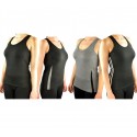 Pack de 4 camisetas sin mangas para mujer en tejido transpirable para fitness