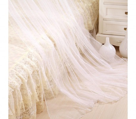 176740 Mosquitera para cama de cortina 60 x 250 x 1200 cm EVERTOP